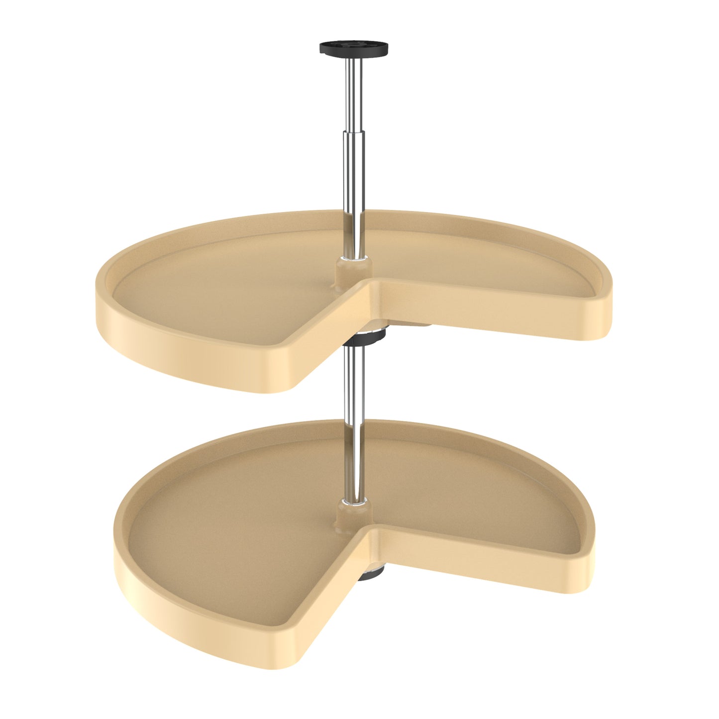 Rev-A-Shelf / 3472-24-15-52 / Value Line Polymer Kidney 2-Shelf Lazy Susans for Corner Base Cabinets