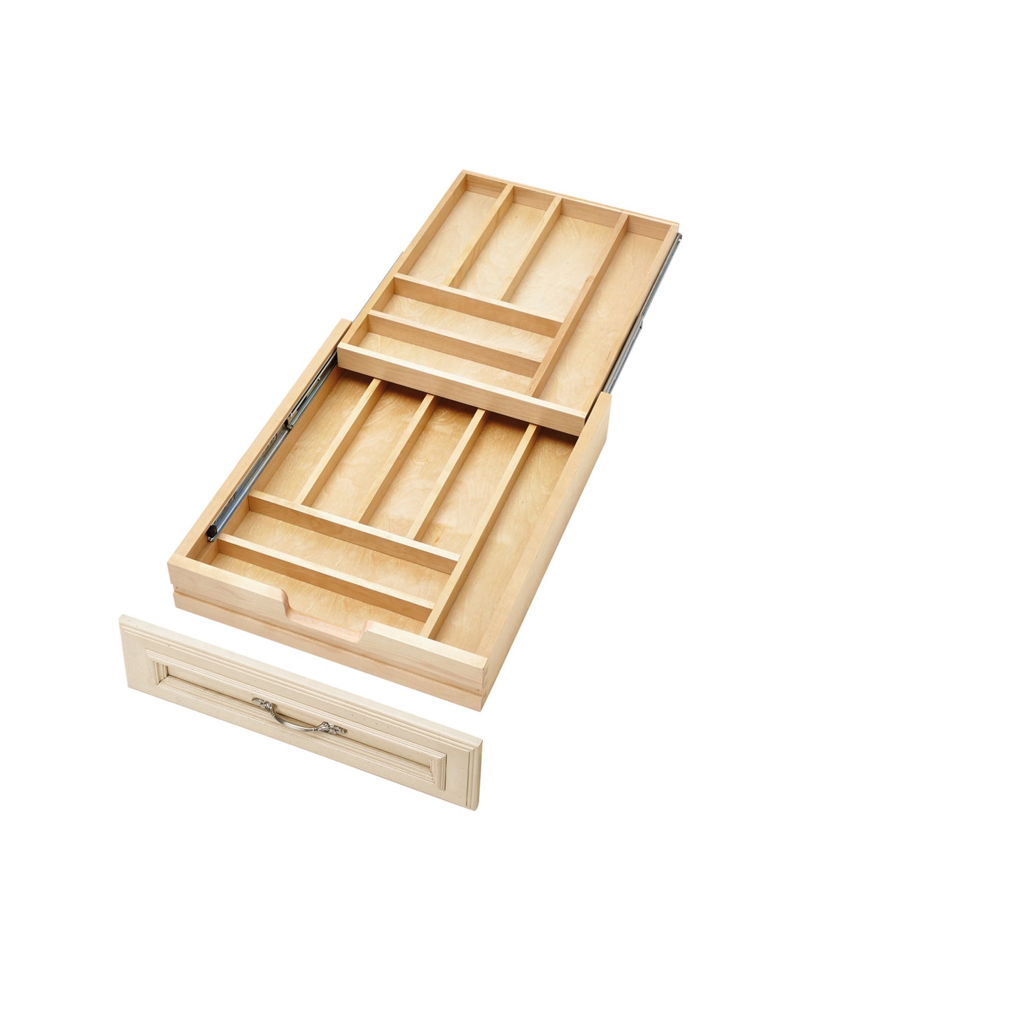 Rev-A-Shelf / 4WTCD-21H-1 / Wood Base Cabinet Two-Tier Replacement Drawer System (No Slides)