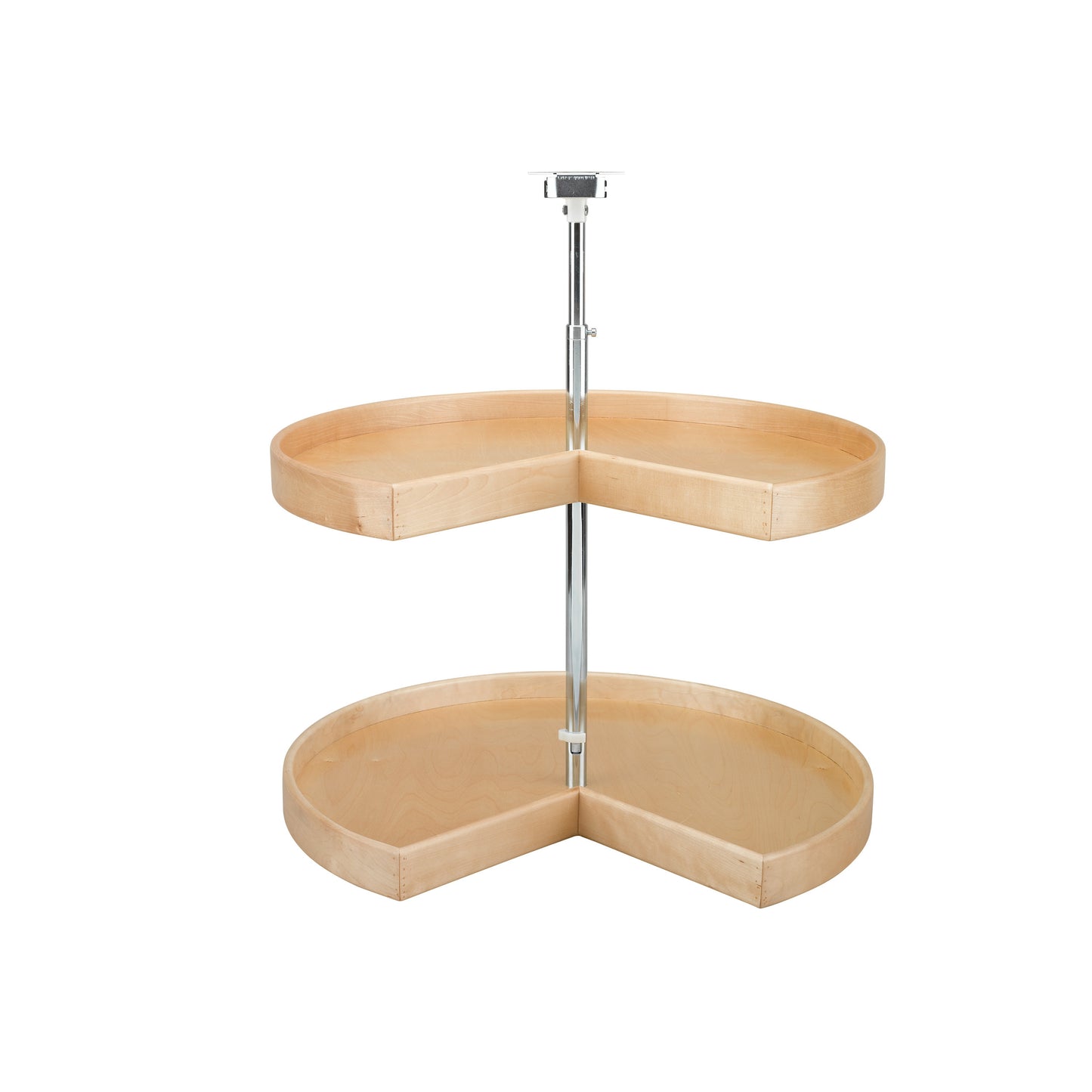 Rev-A-Shelf / LD-4NW-942-28-1 / Natural Wood Pie-Cut 2-Shelf Lazy Susans for Corner Base Cabinets