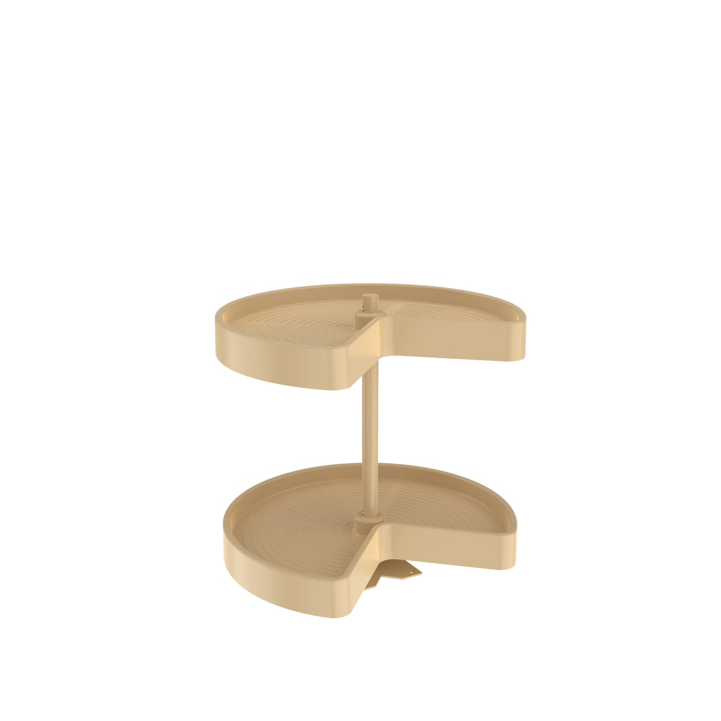 Rev-A-Shelf / LD-2472-18BM-15-1 / Polymer Kidney-Shaped 2-Shelf Lazy Susan w/Bottom Mount Hardware for Corner Wall Cabinets