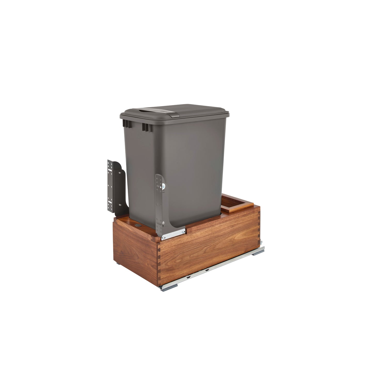 Rev-A-Shelf / 4WC-WN-1550DM1-SC / Walnut Bottom Mount Pullout Waste/Trash Container