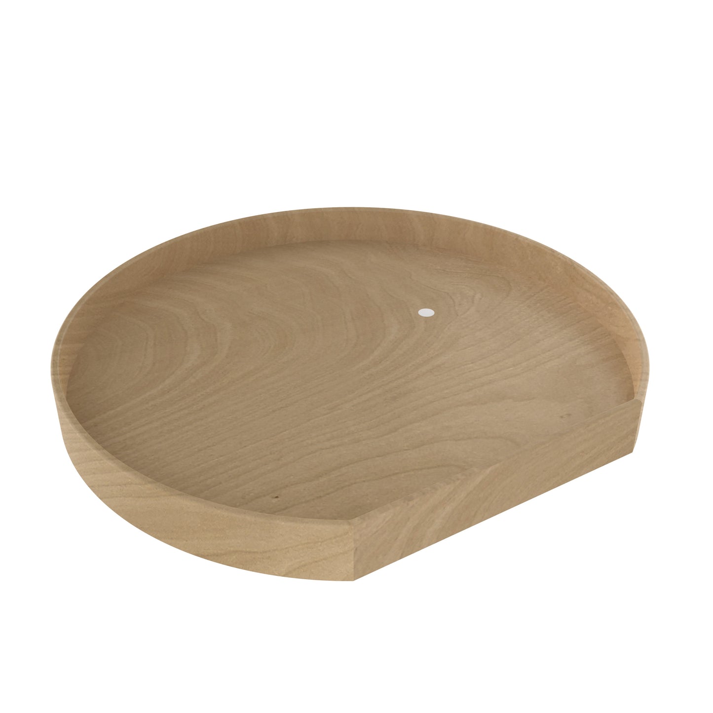 Rev-A-Shelf / LD-4NW-201-32TBS-1 / Natural Wood Tall D-Shaped Lazy Susan for Corner Base Cabinets w/ Swivel Bearing