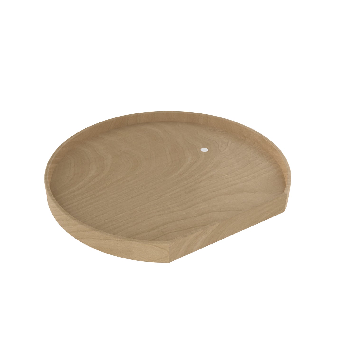 Rev-A-Shelf / LD-4NW-201-28BS-1 / Natural Wood D-Shaped Lazy Susan for Corner Base Cabinets w/ Swivel Bearing