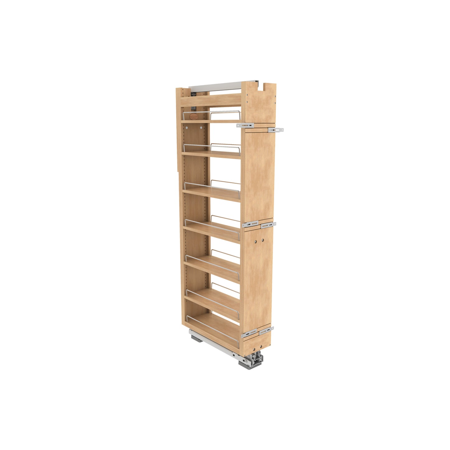 Rev-A-Shelf / 448-TPF58-8-1 / Wood Tall Cabinet Pullout Pantry Organizer w/ Soft-Close