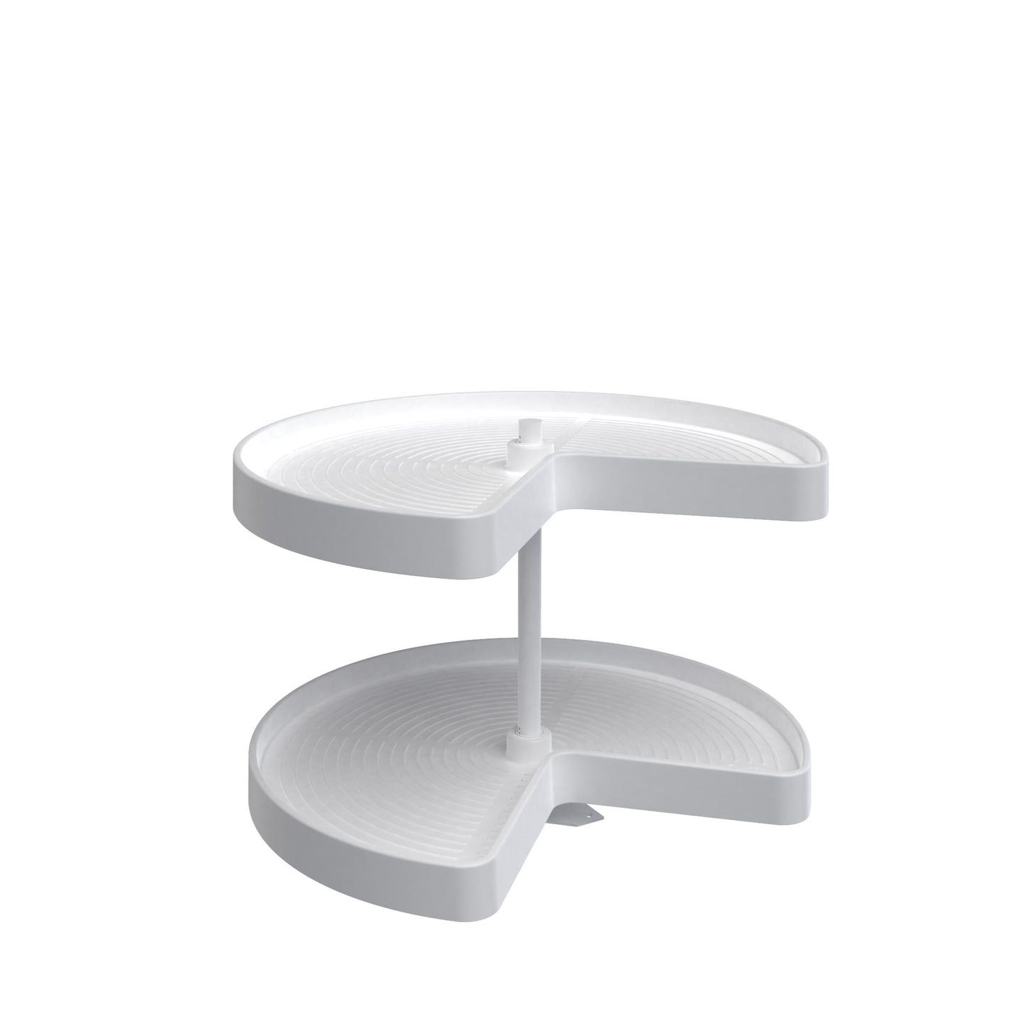 Rev-A-Shelf / LD-2472-24BM-11-1 / Polymer Kidney-Shaped 2-Shelf Lazy Susan w/Bottom Mount Hardware for Corner Base Cabinets