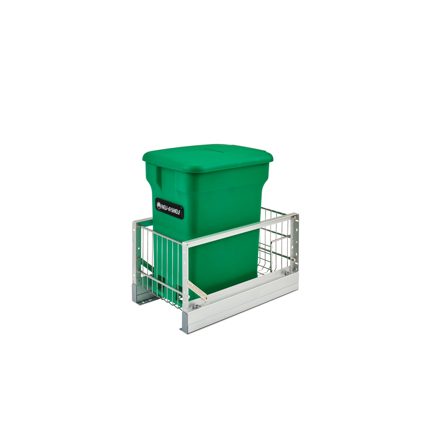 Rev-A-Shelf / 5349-15CKGR-1 / Aluminum Pullout Compost Container w/ Soft-Close