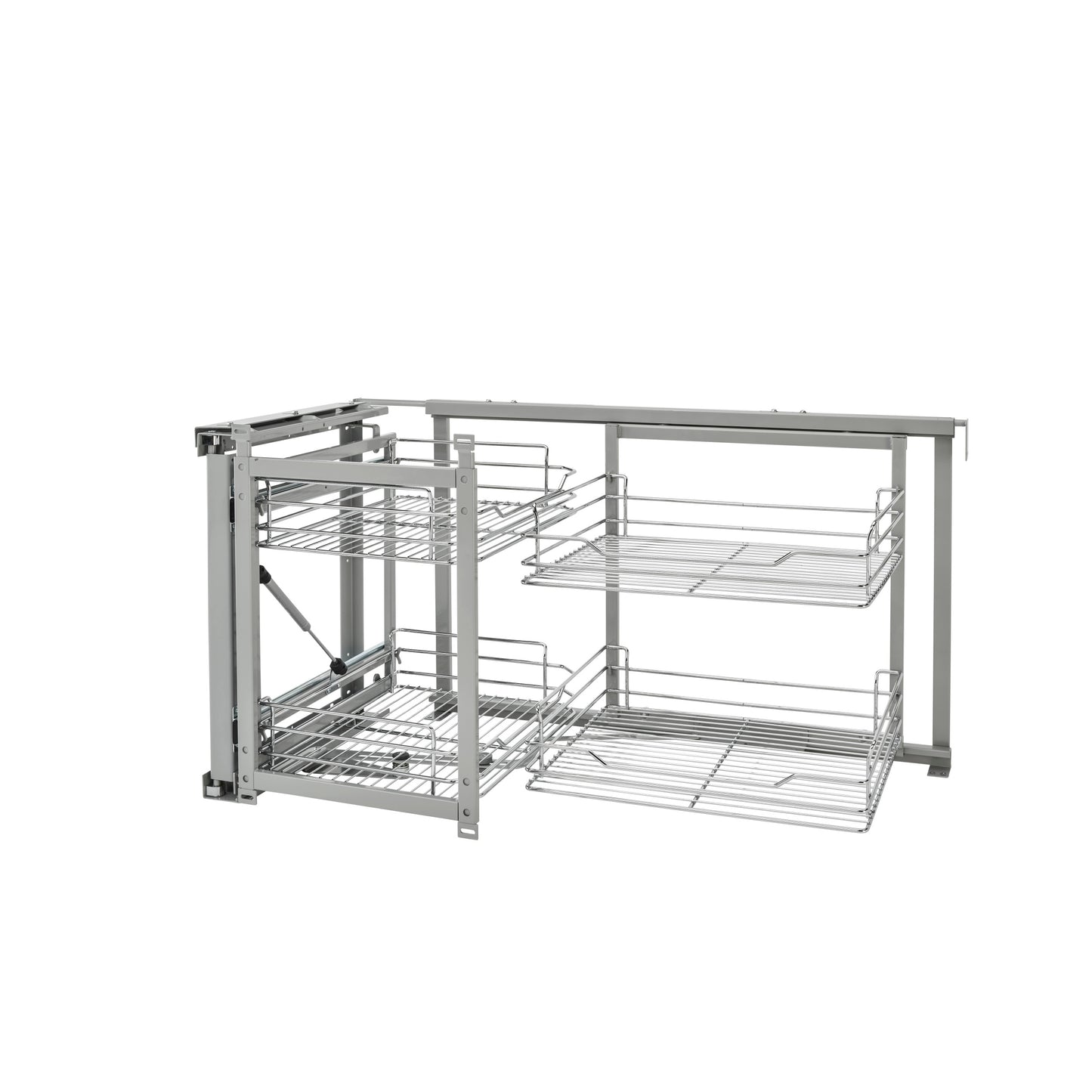 Rev-A-Shelf / 5707-18CR / Sliding 4-shelf Wire Blind Corner Cabinet Organizer