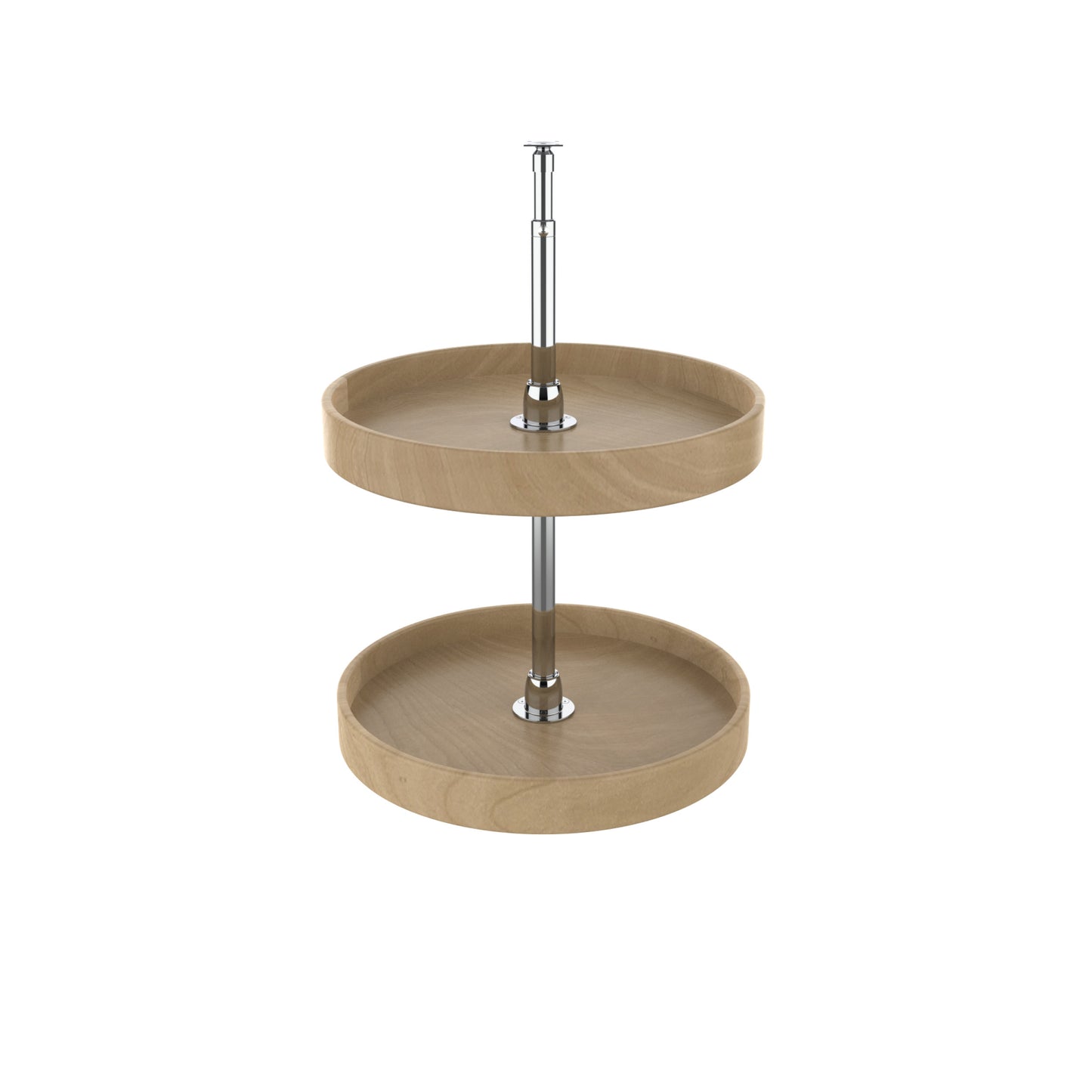 Rev-A-Shelf / LD-4NW-072-18-1 / Natural Wood Full-Circle 2-Shelf Lazy Susans for Corner Wall Cabinets