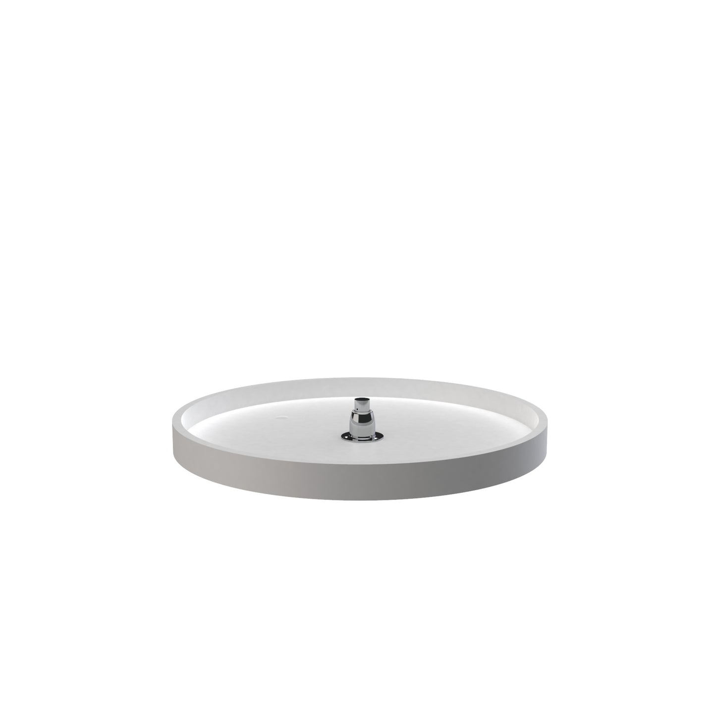 Rev-A-Shelf / 6621-24-11-52 / Polymer Full-Circle 1-Shelf Lazy Susan w/Bottom Mount Rotating Post for Corner Base Cabinets