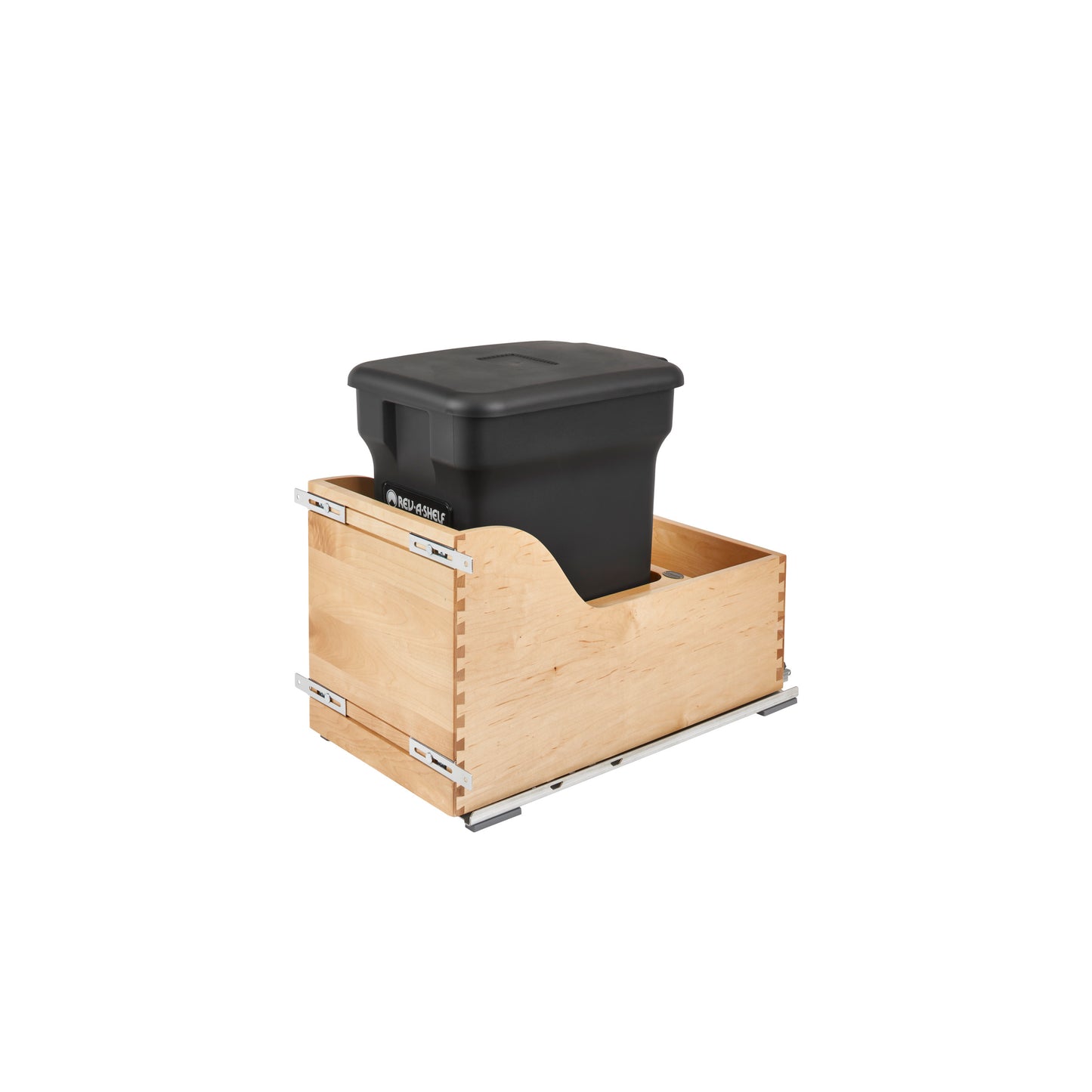 Rev-A-Shelf / 4WCSC-CKBK-1 / Wood Pullout Compost Container w/ Soft-Close