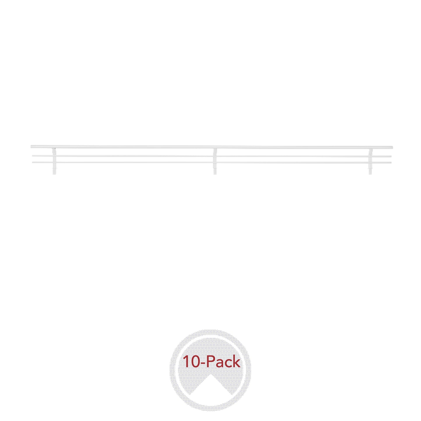 Sidelines / CSRSL-24CR-10 / Sidelines Closet Shoe Rail for Custom Closet Systems (10 pack)