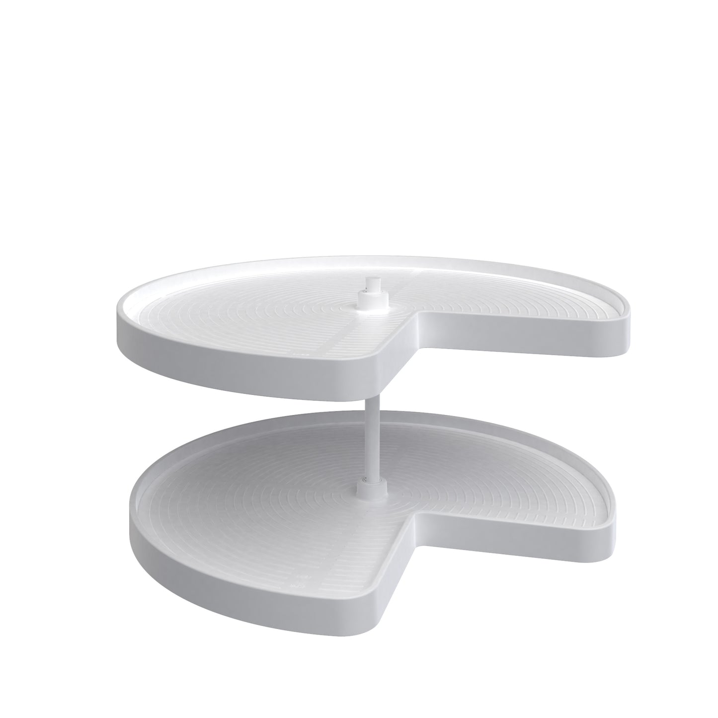 Rev-A-Shelf / LD-2472-32BM-11-1 / Polymer Kidney-Shaped 2-Shelf Lazy Susan w/Bottom Mount Hardware for Corner Base Cabinets