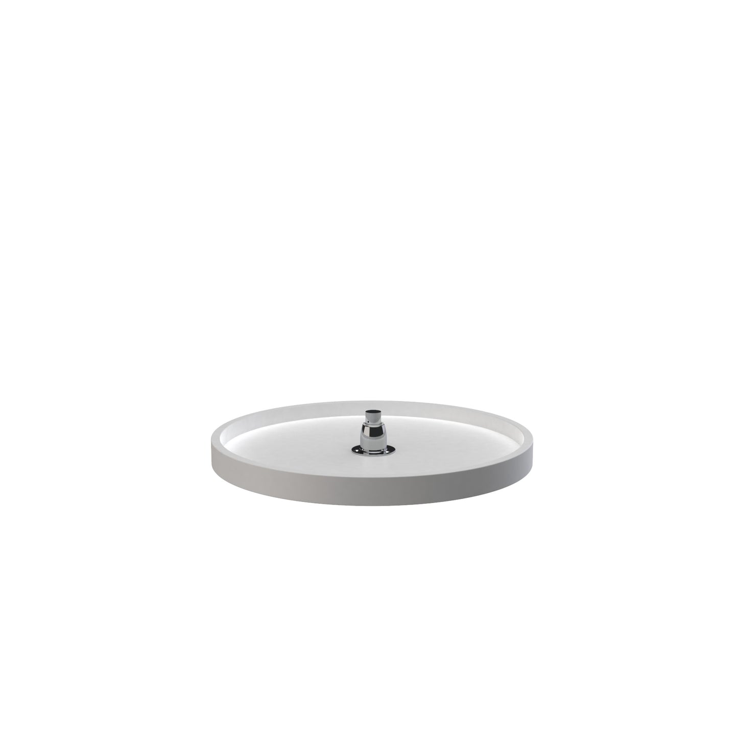 Rev-A-Shelf / 6621-20-11-52 / Polymer Full-Circle 1-Shelf Lazy Susan w/Bottom Mount Rotating Post for Corner Wall Cabinets