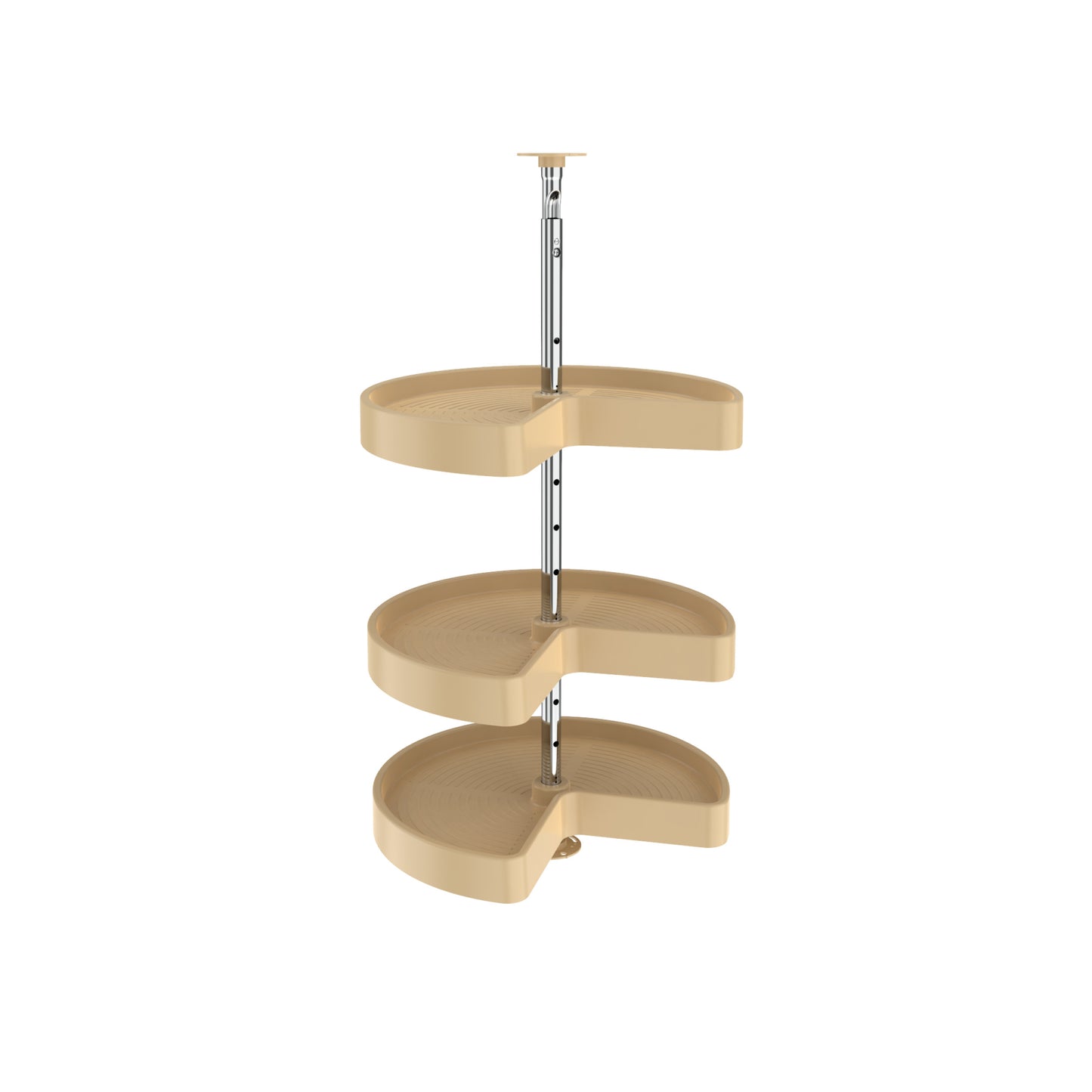Rev-A-Shelf / LD-2473-1836-15-1 / Polymer Kidney-Shaped 3-Shelf Lazy Susan for 31" H Corner Wall Cabinets
