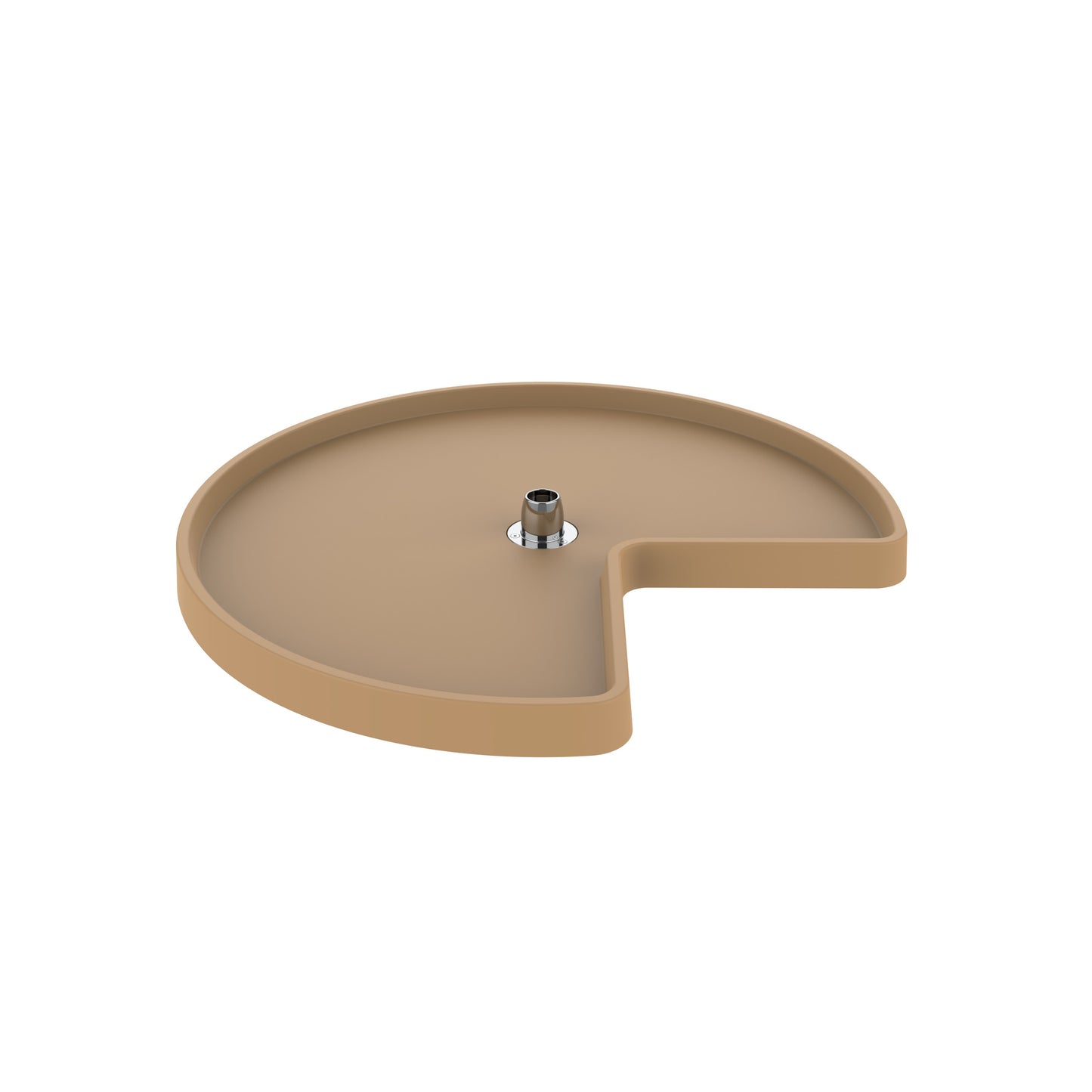 Rev-A-Shelf / 6471-28-15-52 / Polymer Kidney-Shaped 1-Shelf Lazy Susan Shelf for Corner Base Cabinets (No Post Included)