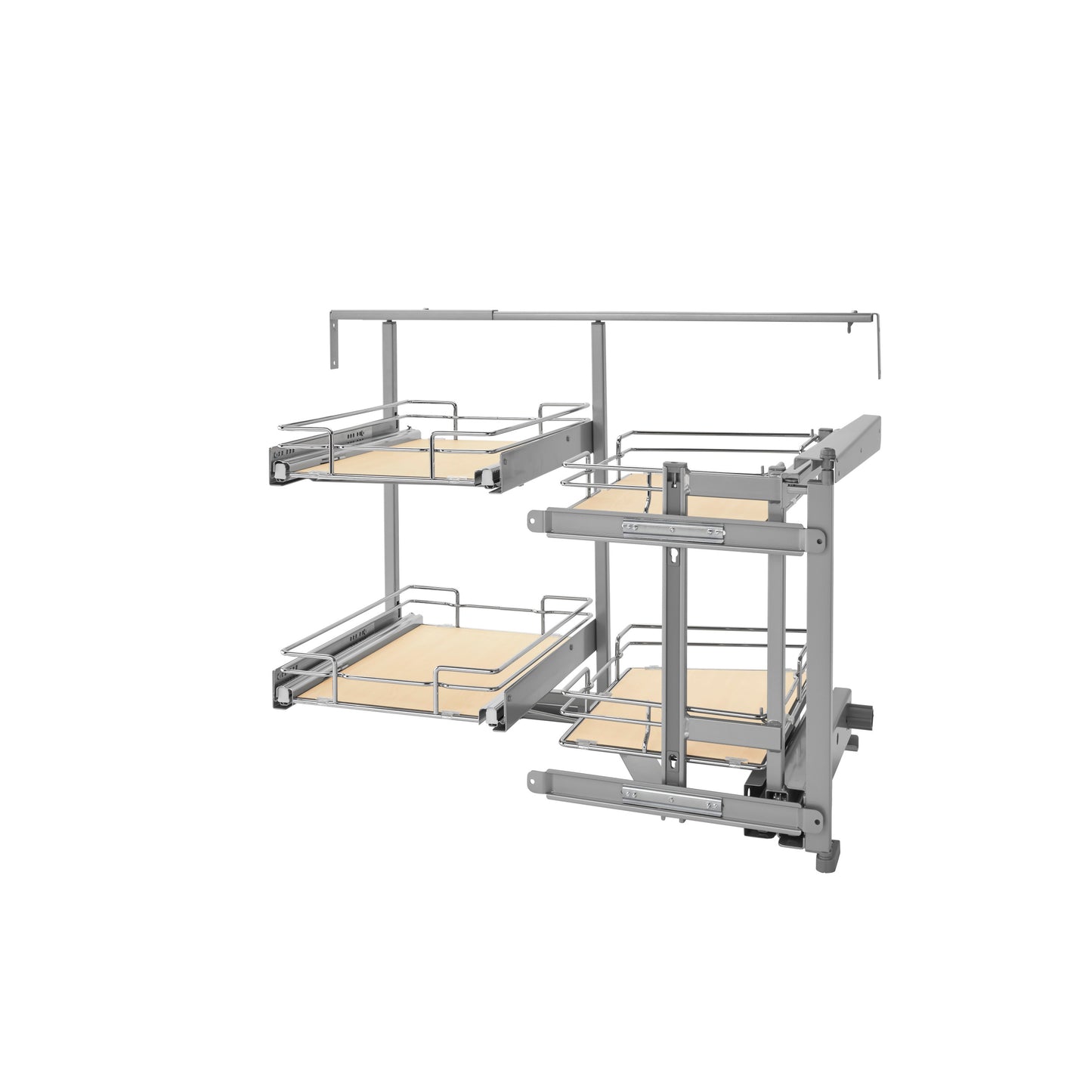 Rev-A-Shelf / 599-18-RMP / Sliding Solid Surface 4-shelf Blind Left Corner Cabinet Organizer