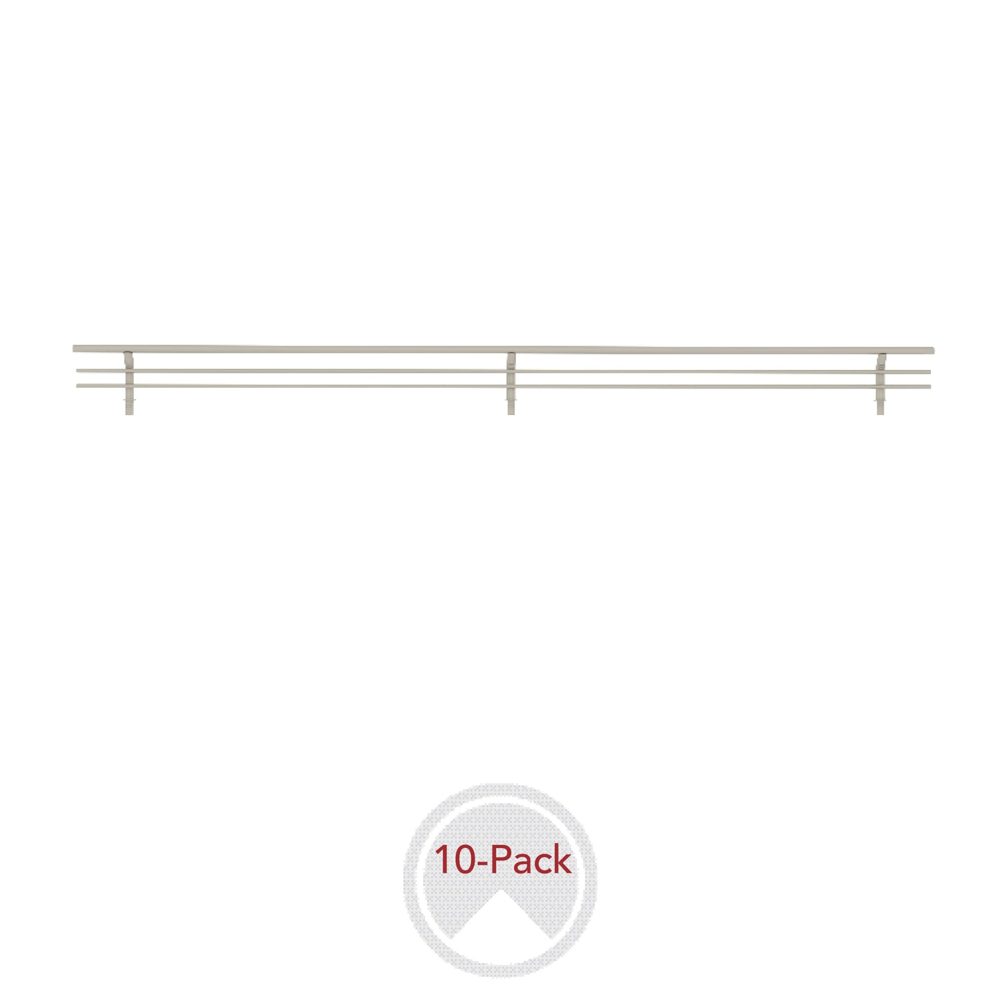 Sidelines / CSRSL-24SN-10 / Sidelines Closet Shoe Rail for Custom Closet Systems (10 pack)