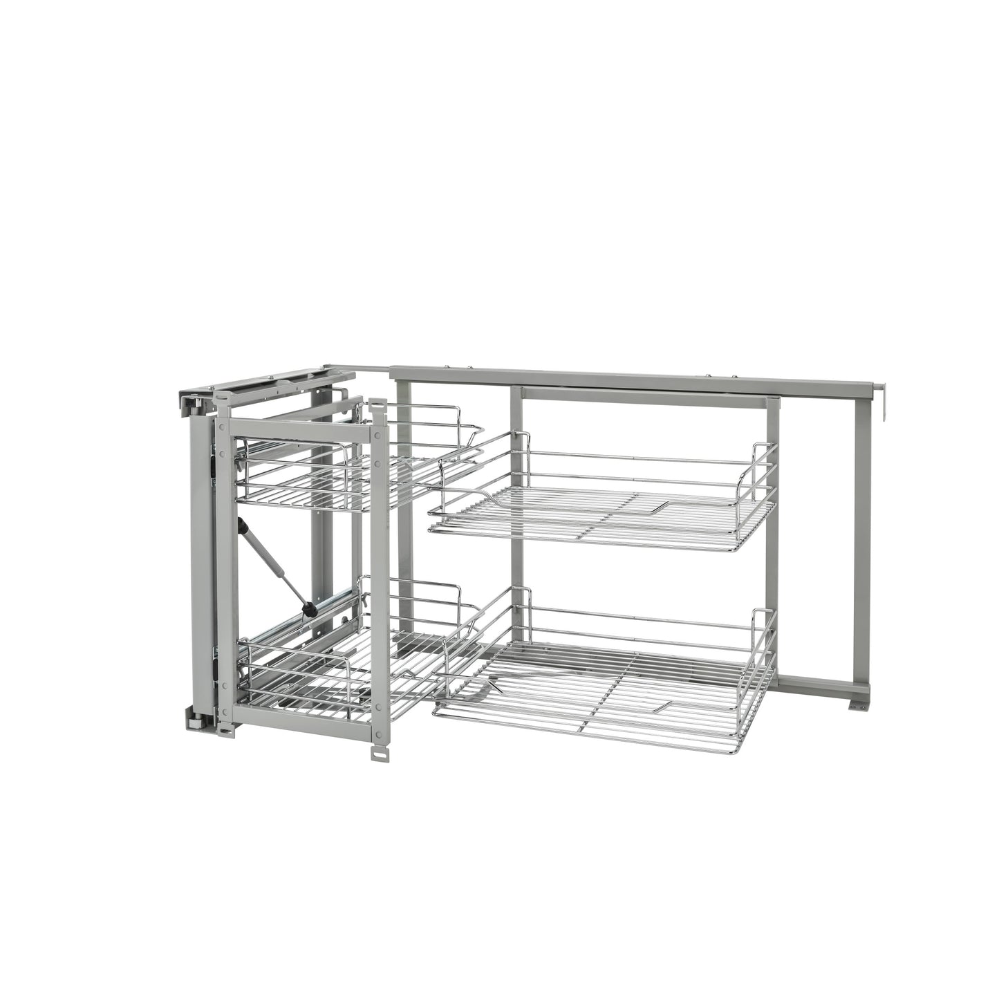 Rev-A-Shelf / 5707-15CR / Sliding 4-shelf Wire Blind Corner Cabinet Organizer