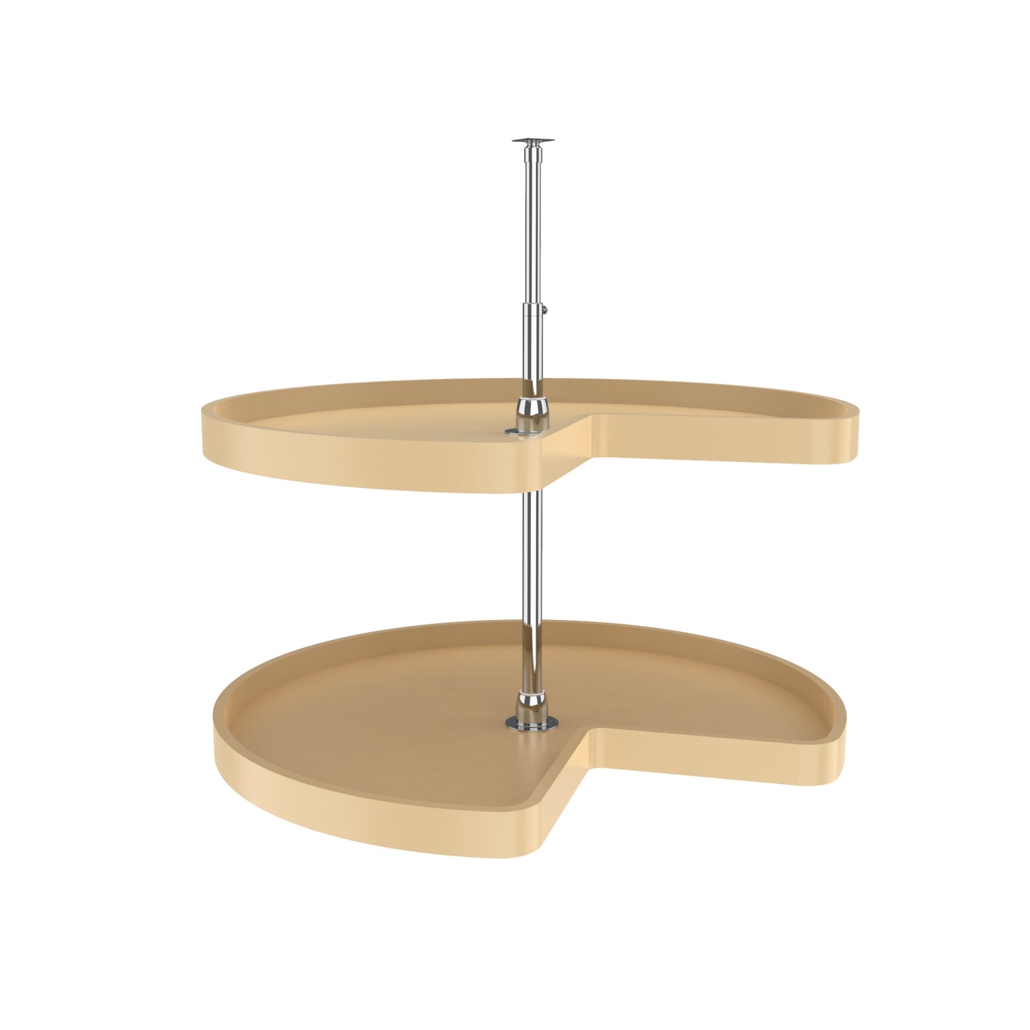 Rev-A-Shelf / 6472-32-15-52 / Polymer Kidney-Shaped 2-Shelf Lazy Susans for Corner Base Cabinets