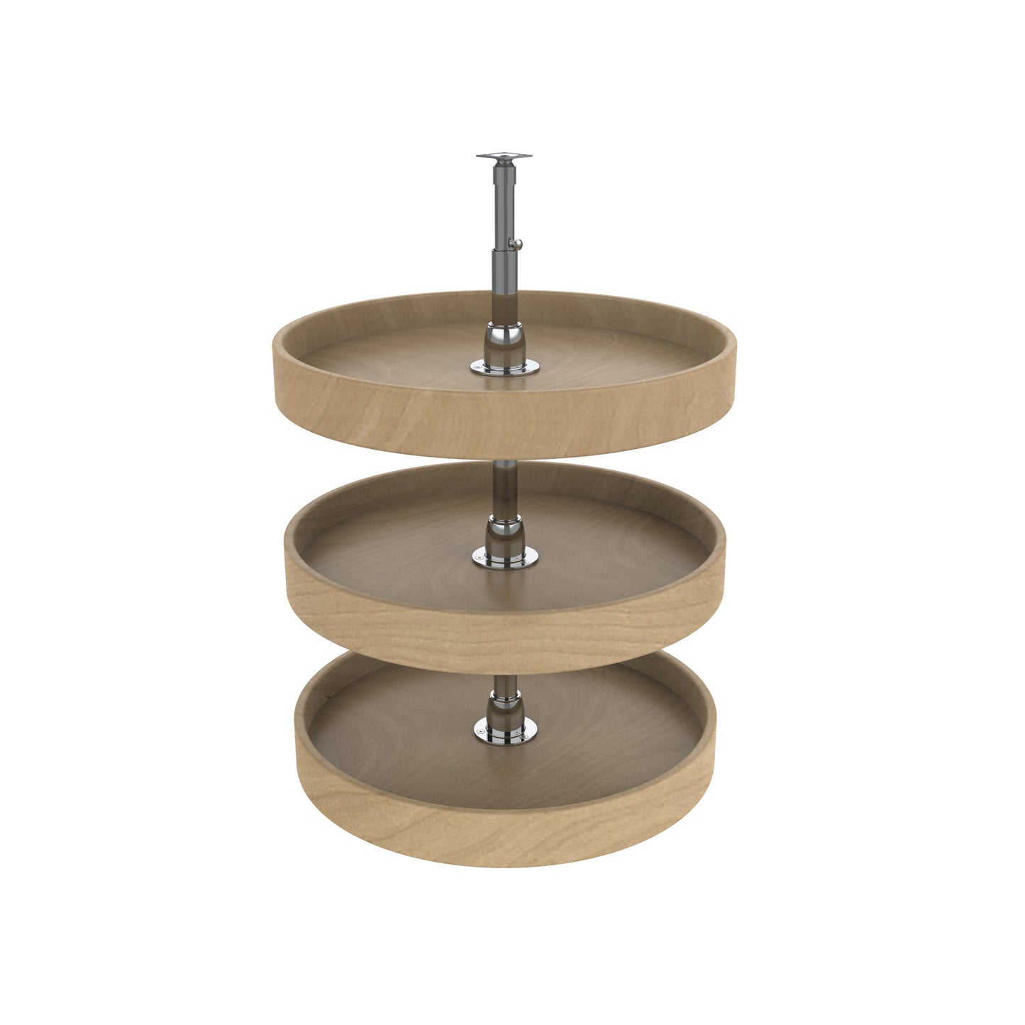 Rev-A-Shelf / LD-4NW-073-1836-1 / Natural Wood Full-Circle 3-Shelf Lazy Susans for 36" H Corner Wall Cabinets