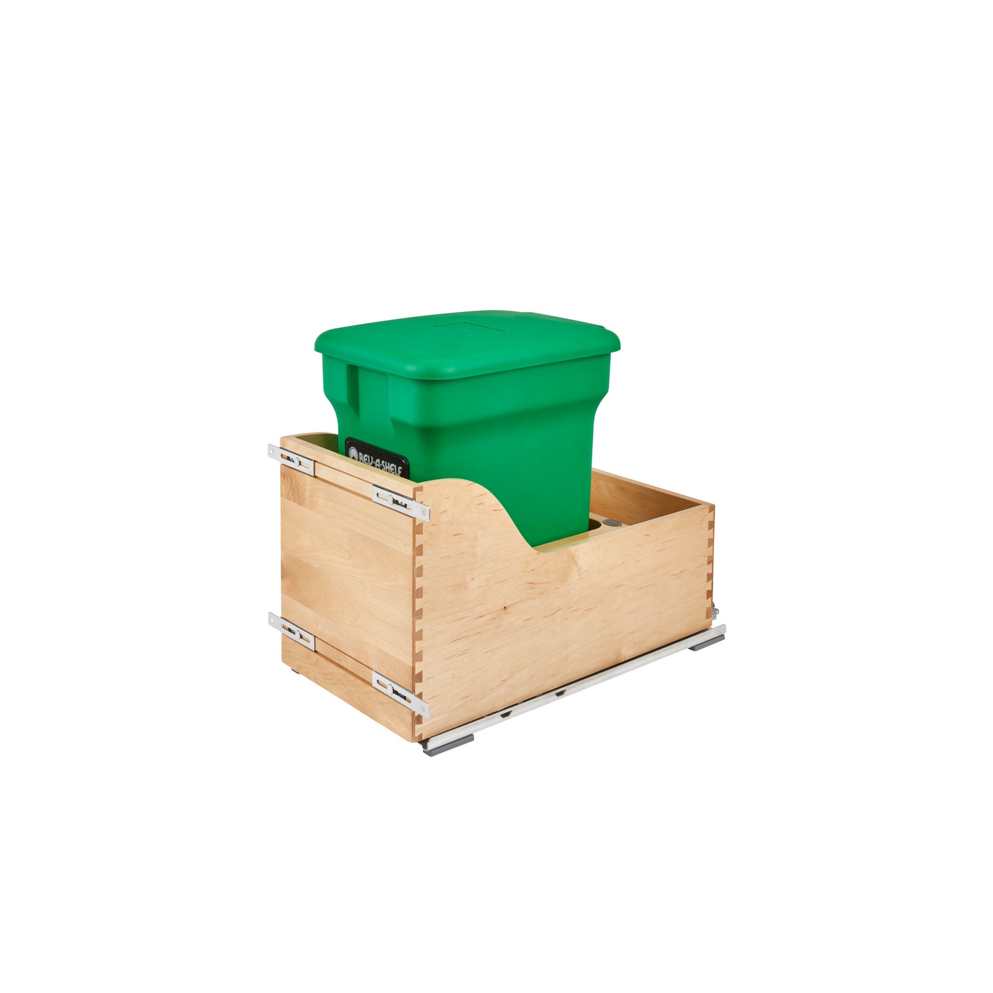 Rev-A-Shelf / 4WCSC-CKGR-1 / Wood Pullout Compost Container w/ Soft-Close