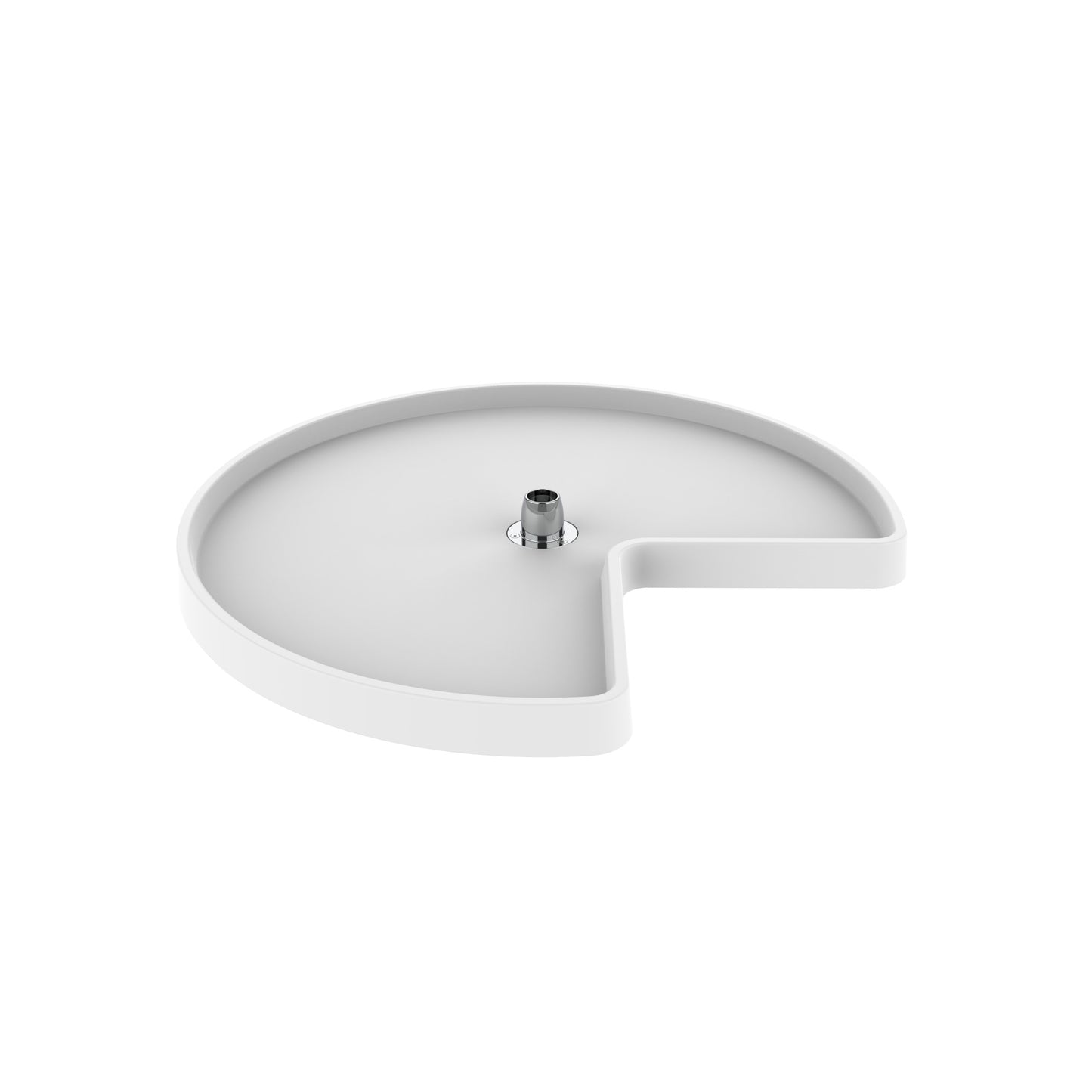 Rev-A-Shelf / 6471-28-11-52 / Polymer Kidney-Shaped 1-Shelf Lazy Susan Shelf for Corner Base Cabinets (No Post Included)