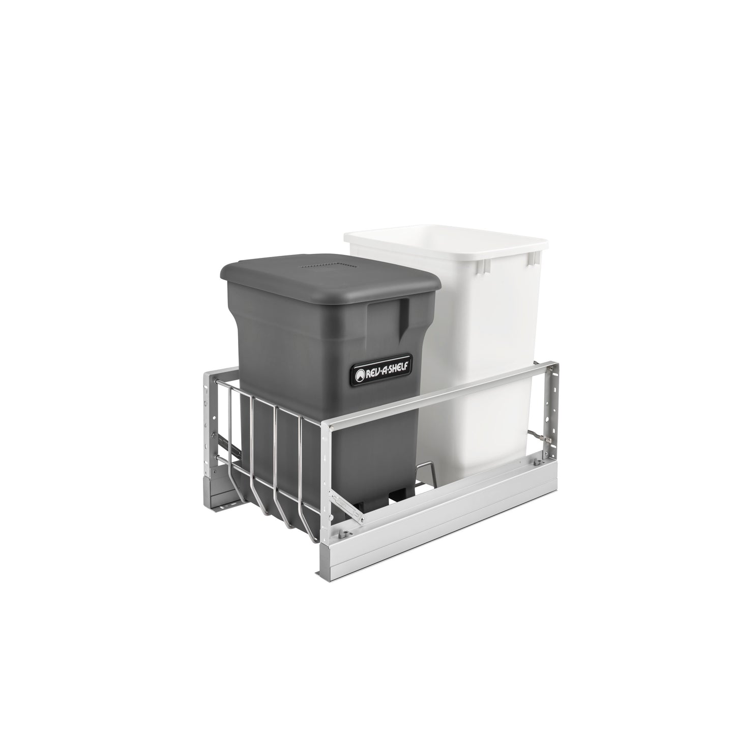 Rev-A-Shelf / 5349-18CKOG-2 / Aluminum Pullout Trash/Waste and Compost Container w/ Soft-Close