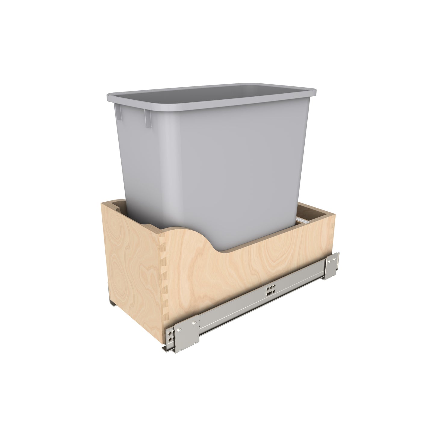 Rev-A-Shelf / 4WCSC-1220-19-1 / Wood Vanity Cabinet Pullout Trash/Waste Container w/ Soft-Close