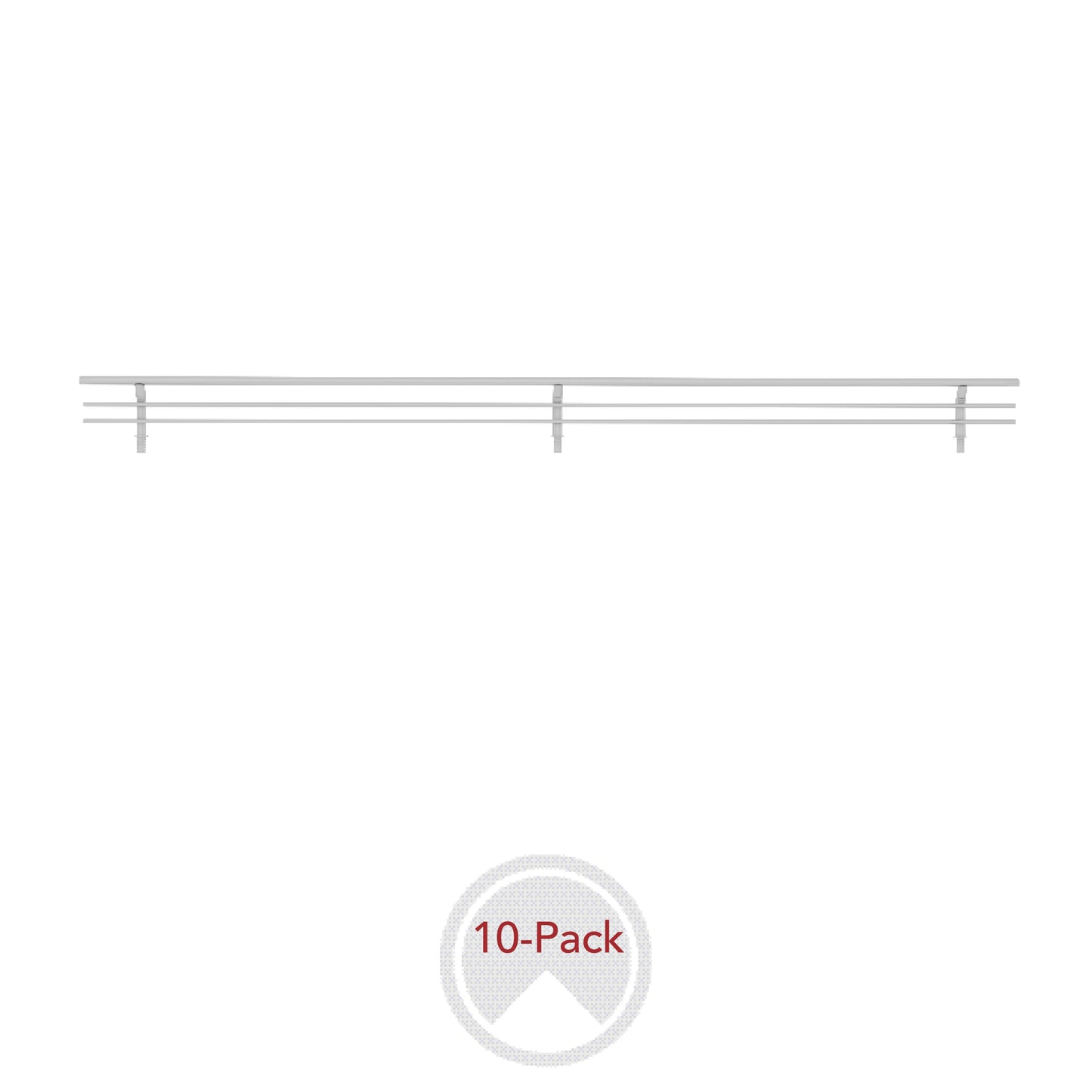 Sidelines / CSRSL-24SC-10 / Sidelines Closet Shoe Rail for Custom Closet Systems (10 pack)