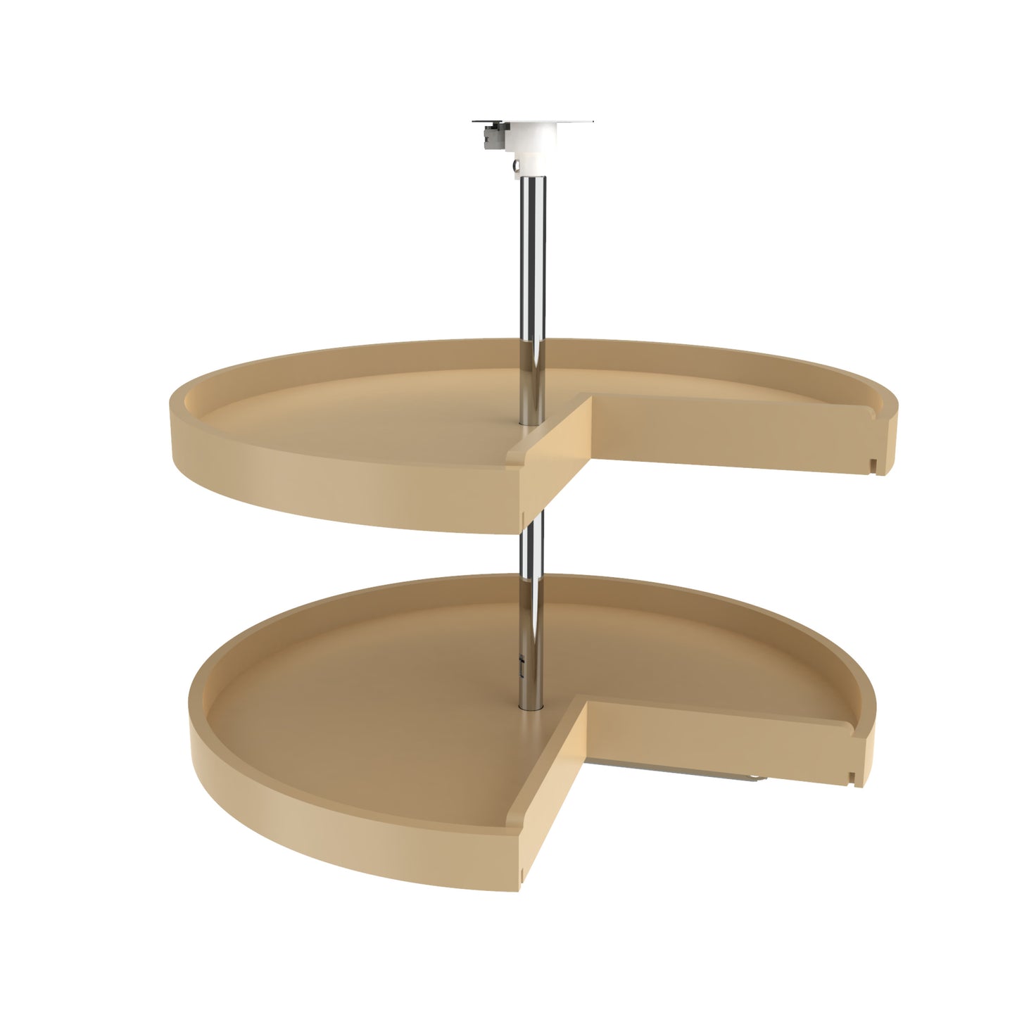 Rev-A-Shelf / 6942-28-15-52 / Polymer Pie Cut 2-Shelf Lazy Susan for Corner Base Cabinets