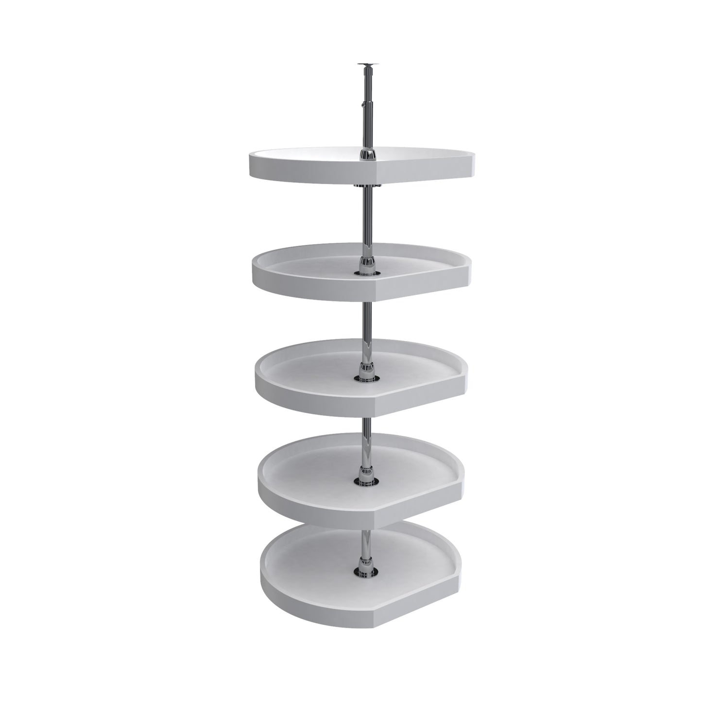 Rev-A-Shelf / 6265-22-11-52 / Polymer D-Shaped 5-Shelf Lazy Susans w/Post Hardware