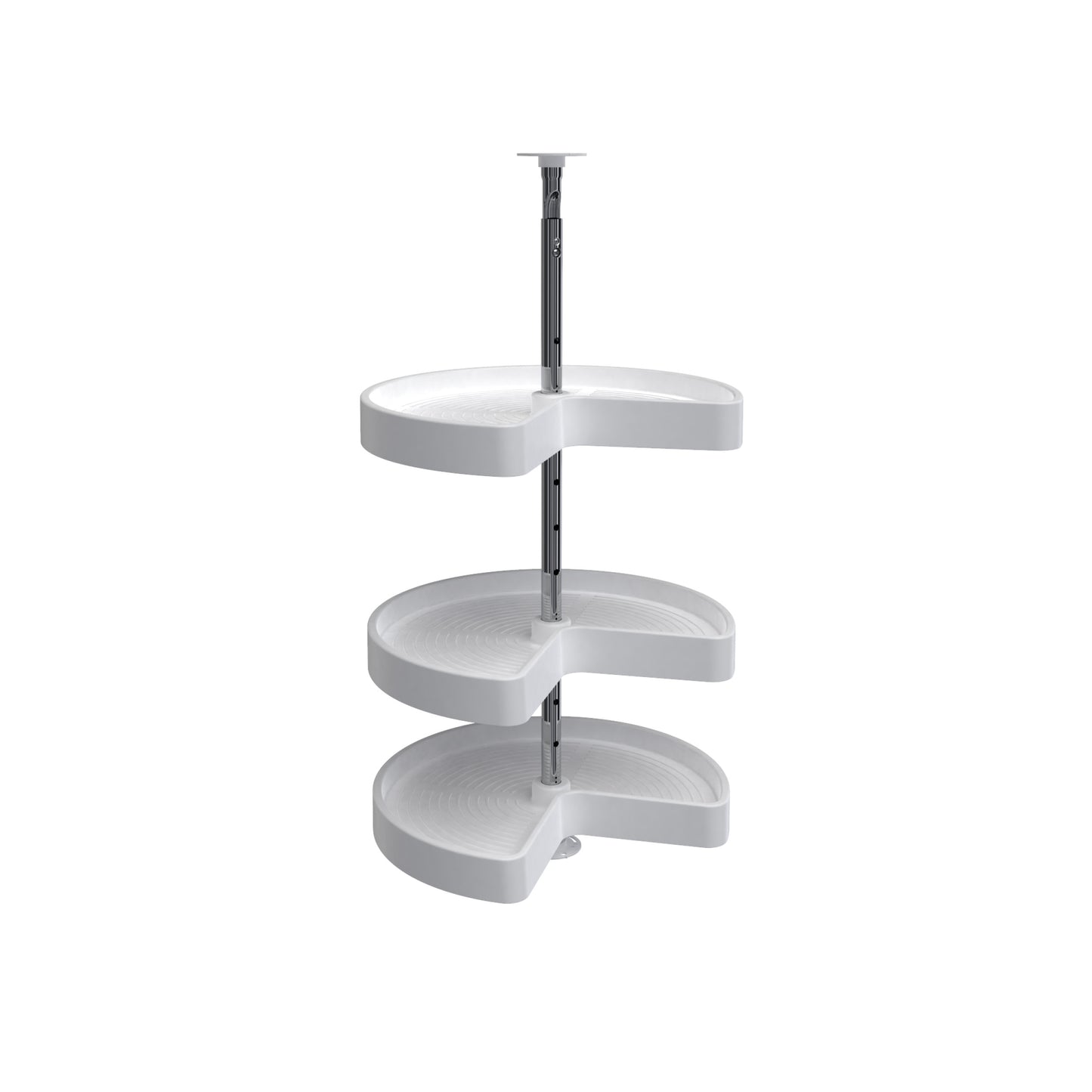 Rev-A-Shelf / LD-2473-1836-11-1 / Polymer Kidney-Shaped 3-Shelf Lazy Susan for 31" H Corner Wall Cabinets