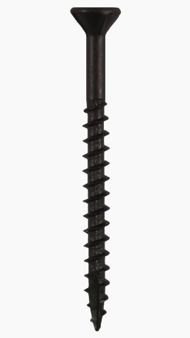 Quickscrews 8-11 X 1 1/2" Square Flat Head With Nibs Under Head Coarse Thread Type17 Black Phosphate/Wax Screws Part Number: 11948