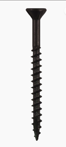 Quickscrews 8-11 X 1 1/4" Phillips Flat Head With Nibs Under Head Coarse Thread Type17 Black Phosphate/Wax Screws Part Number: 10901