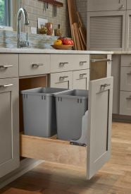 Rev-A-Shelf DBL 50 QT Bottom Mount Waste Container 4WCBM-2150DM-2