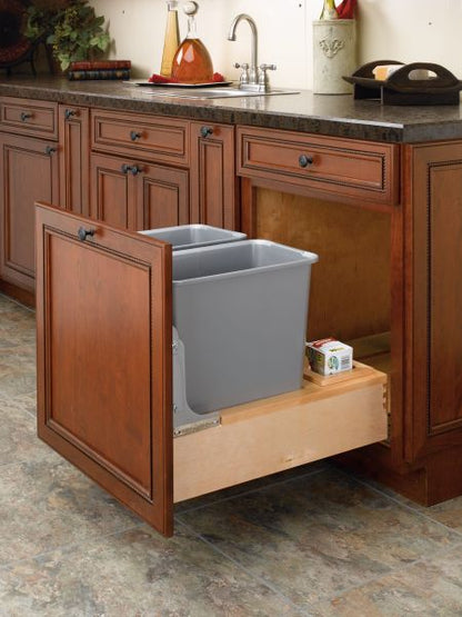 Rev-A-Shelf DBL 30 QT Bottom Mount Waste Container 4WCBM-2430DM-2