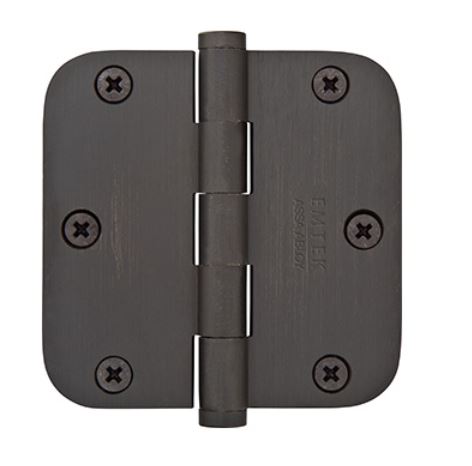 Emtek 91023 Steel Plain Bearing Hinge, 3.5" x 3.5", with 1/4" Radius Corners - Sold in Pairs