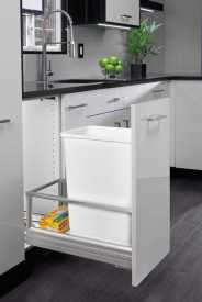 Rev-A-Shelf Single 50 Quart DM Pull-Out White Cont Molded Base 5149-1550DM-111
