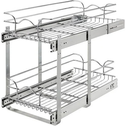 Rev-A-Shelf 12" Two Tier Cookware Org Wing Soft Close 5CW2-1222SC-CR