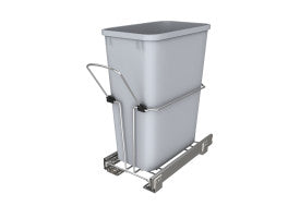 Rev-A-Shelf 32 QT Universal Waste Container With Ball Bearing Slides RUKD-932-1