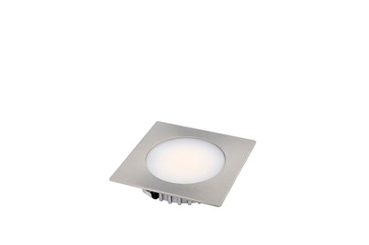 Tresco L-OPDM-12R50K-NBW-1 OptiPockit Dimmable, 12VDC Round, 3W, 5000K, NI/WH/BL Trims.