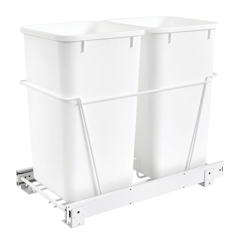 Rev-A-Shelf Double 27 Quart Pull-Out Waste Containers RV-15PB-2 S
