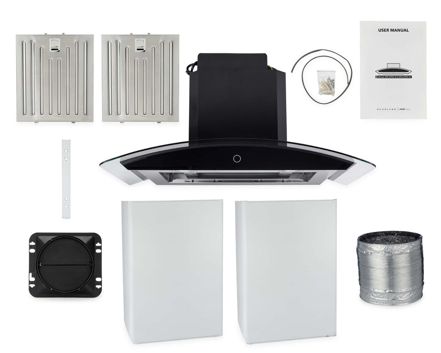 Hauslane WM-639 Convertible Wall Mount Range Hood