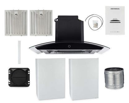 Hauslane WM-639 Convertible Wall Mount Range Hood