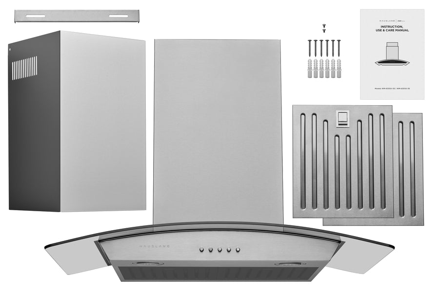 Hauslane WM-630 Convertible Wall Mount Range Hood