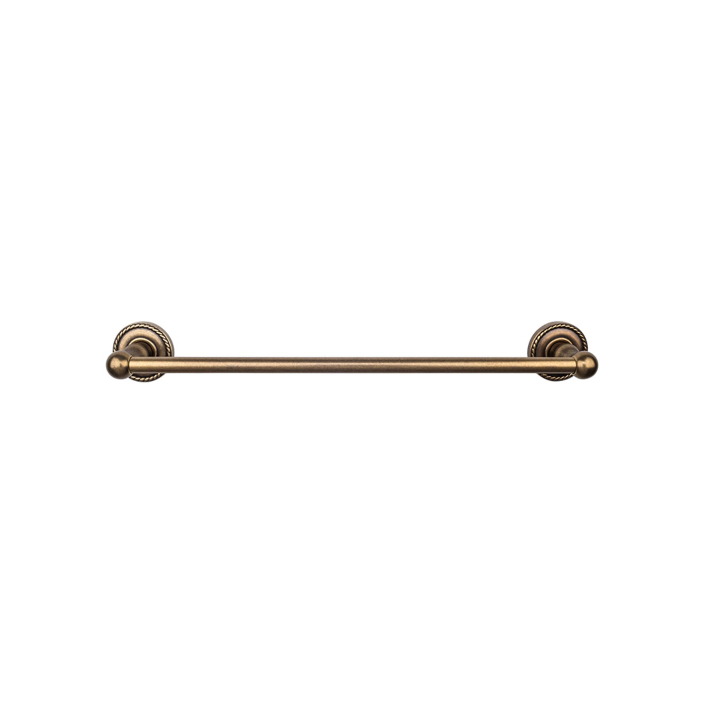 Top Knobs ED10GBZF Edwardian Bath Towel Bar 30 In. Single - Rope Backplate German Bronze