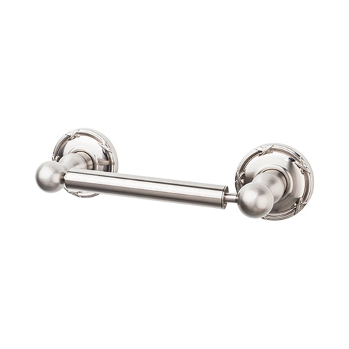 Top Knobs ED3BSNE Edwardian Bath Tissue Holder Ribbon Backplate Brushed Satin Nickel