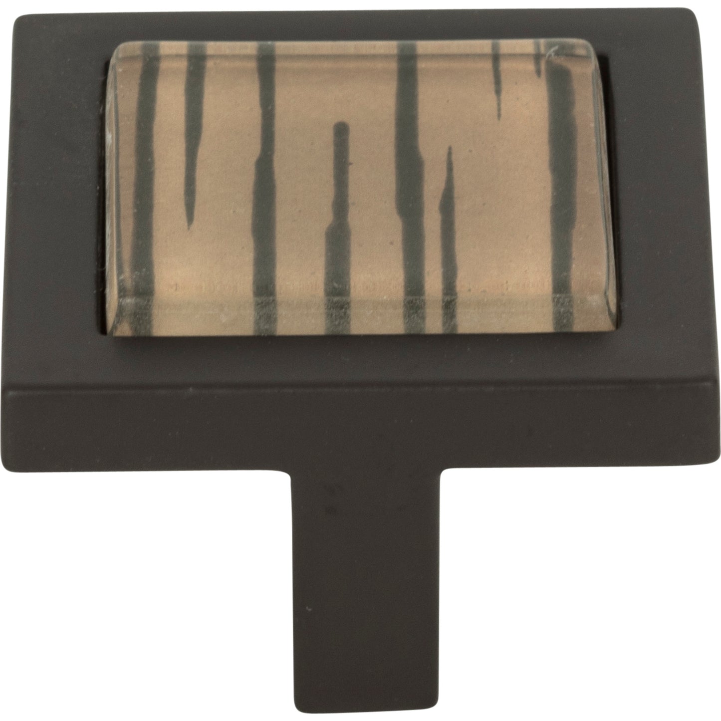 Timeless Atlas 230 Spa Brown Tiger Square Knob - 1 3/8 Inch