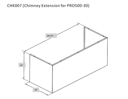 Hauslane Chimney Cover Kit - CHK007, CHK008, CHK009, CHK010 (PRO500)