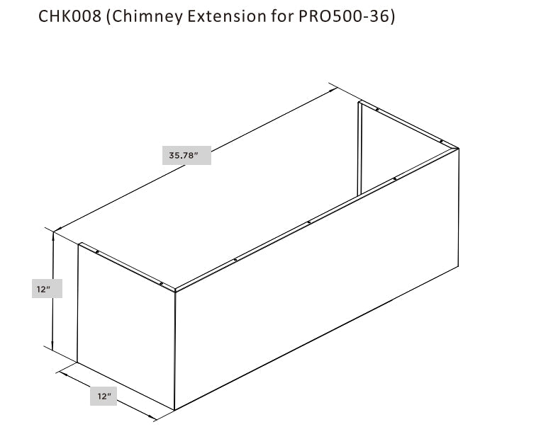 Hauslane Chimney Cover Kit - CHK007, CHK008, CHK009, CHK010 (PRO500)